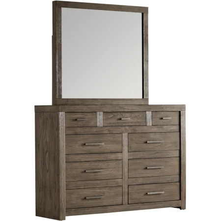Rachael Ray Home Alexis 000028529497 6 Drawer Dresser and Mirror Set with Gold Accents | Crowley Furniture & Mattress | Dresser + Mirror Combo Rachael Ray Home Alexis 000028529497 6 Drawer Dresser and Mirror Set with Gold Accents | Crowley Furniture & Mattress | Dresser + Mirror Combo
