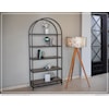 International Furniture Direct Blacksmith 5-Shelf Bookcase with Black Metal Frame
