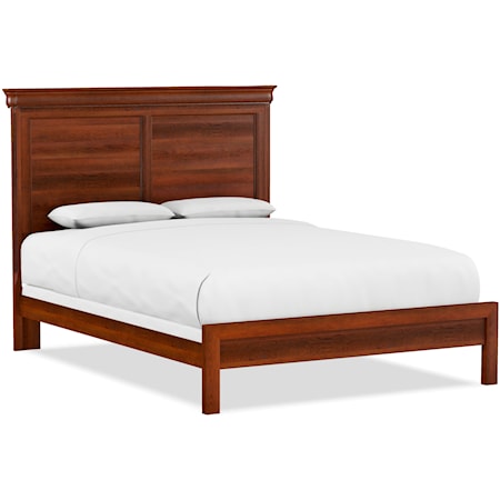 Traditional Queen Panel Bed W/Low Footboard