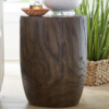 Hammary Hidden Treasures Oak Grain Drum End Table