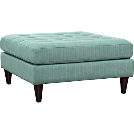 Empress Contemporary Upholstered Large Tufted Ottoman - Laguna