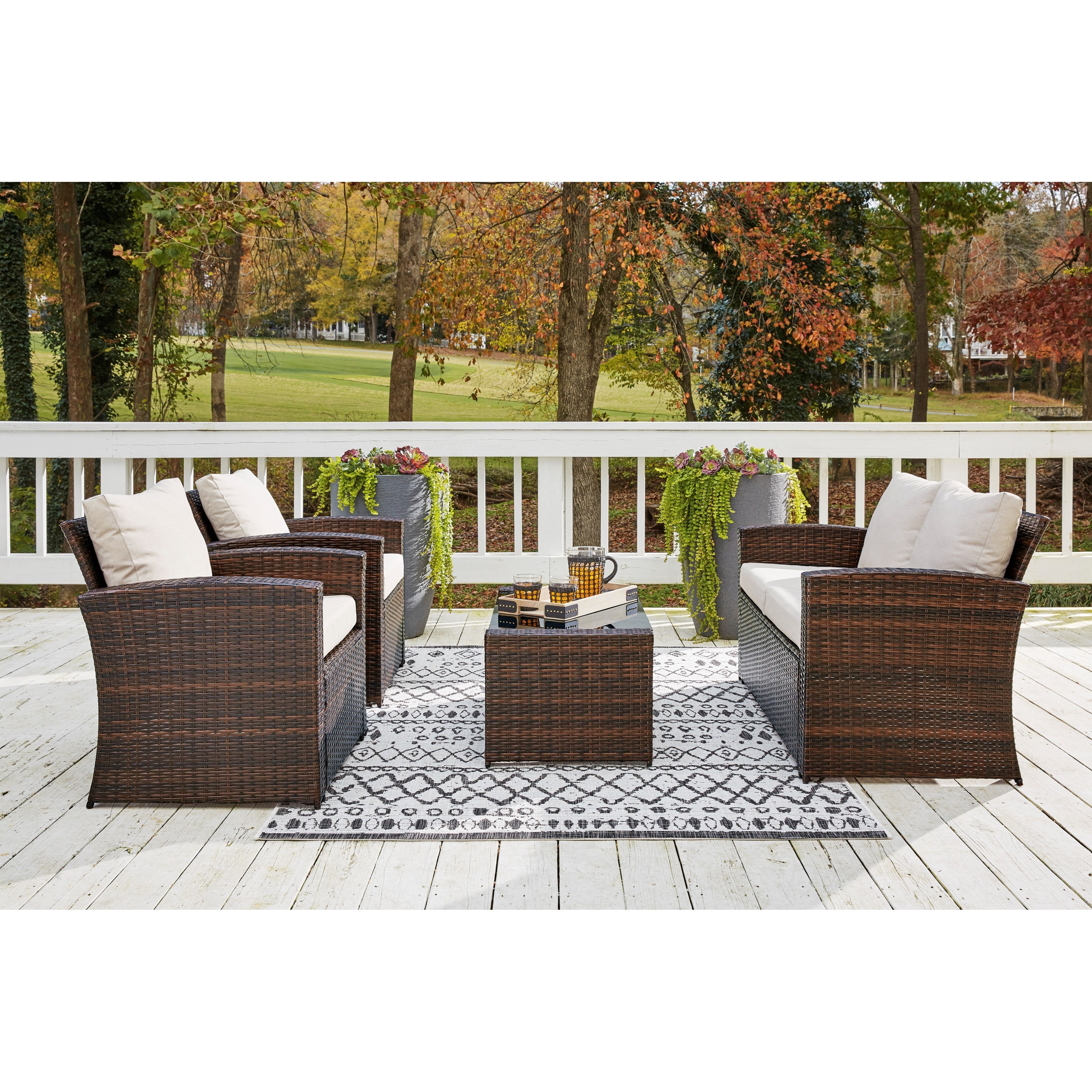 Signature Design by Ashley East Brook Loveseat w/ Table