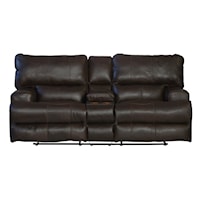 Casual Lay Flat Reclining Console Loveseat