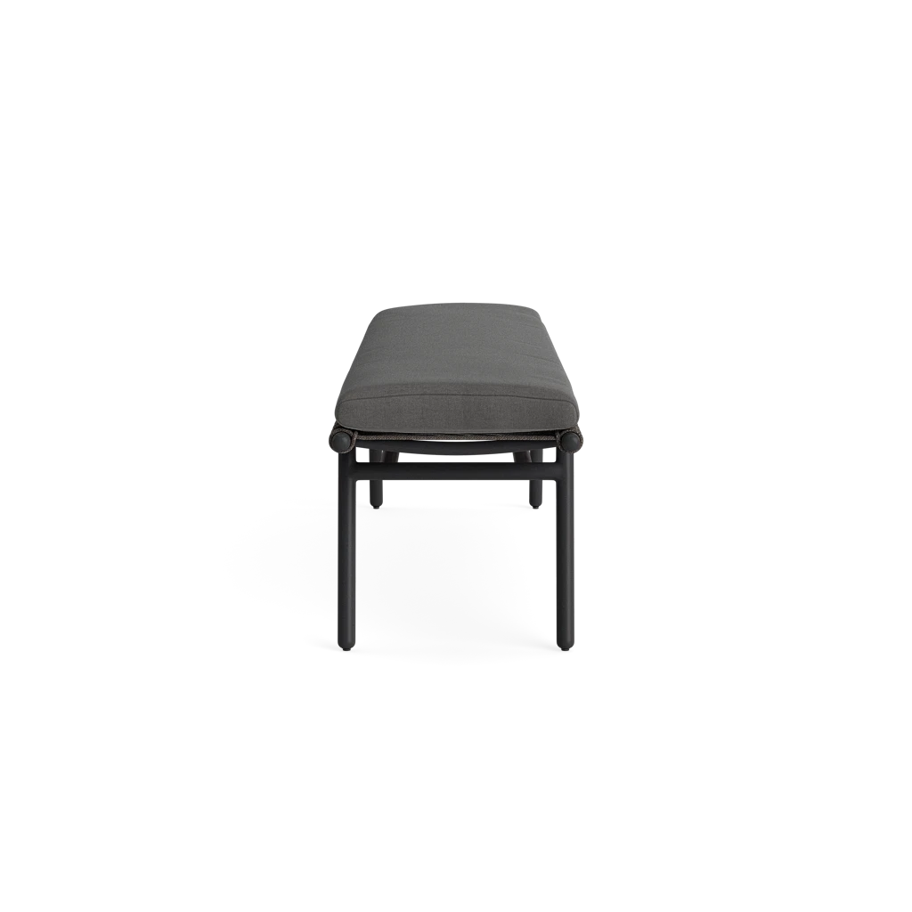 75" Aluminum Dining Bench w/Rope Accent