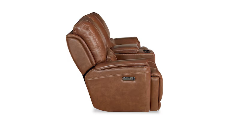 Bassett Club Level - Burlington Motion Loveseat W/Power & Console