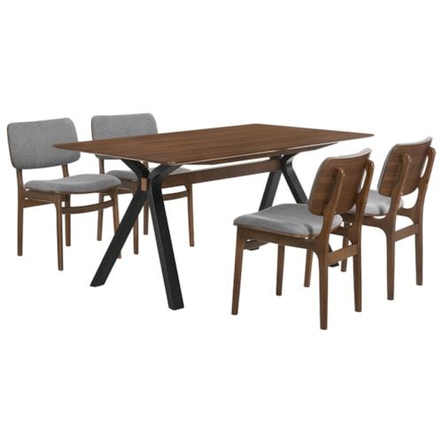 Mid-Century Modern 5-Piece Dining Set