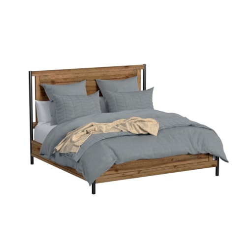 Rustic King Panel Bed