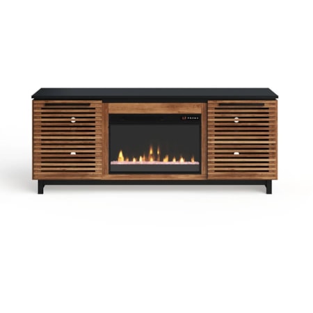 2-Door 69" Fireplace TV Stand