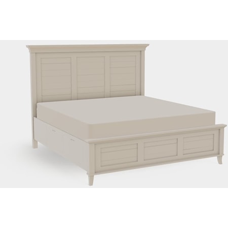 King Panel Bed with Both Drawersides