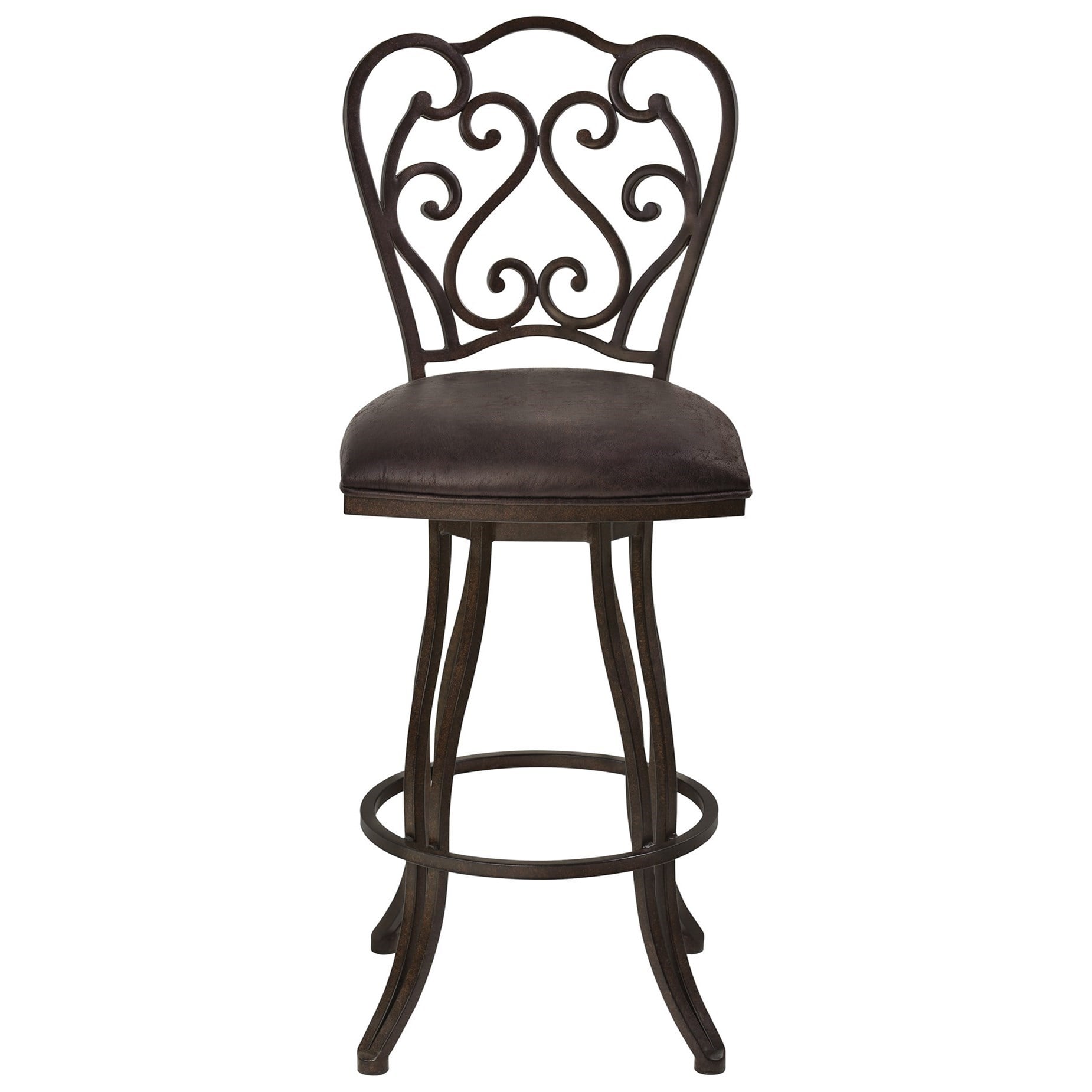 Armen Living Celeste 30" Bar Height Metal Swivel Barstool
