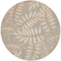 7'10"  Natural Round Rug