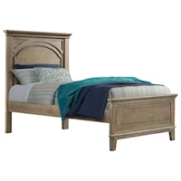 Traditional Twin Panel Bed with Arch Detailing