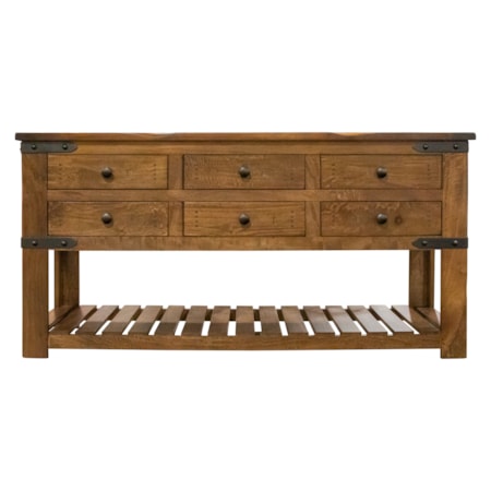 6-Drawer Sofa Table