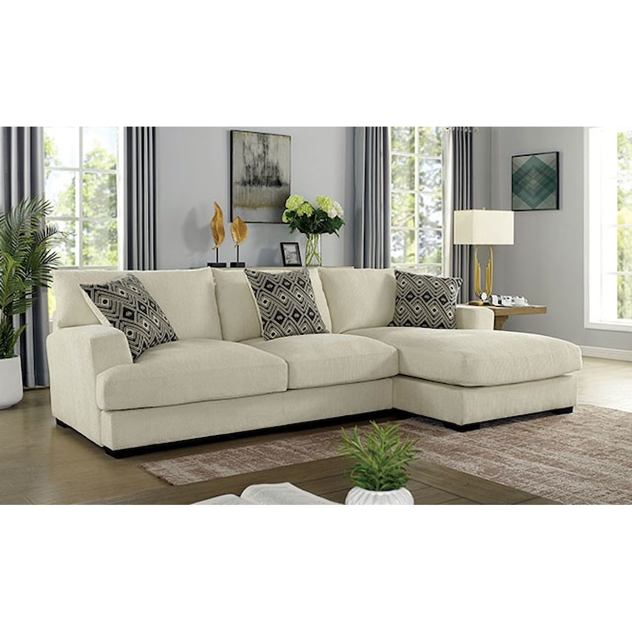 Furniture of America - FOA Kaylee Sofa Chaise