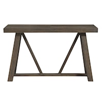 Contemporary Rustic Sofa Table with USB Outlets