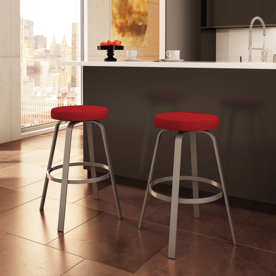 Amisco Reel Upholstered Bar Height Stool