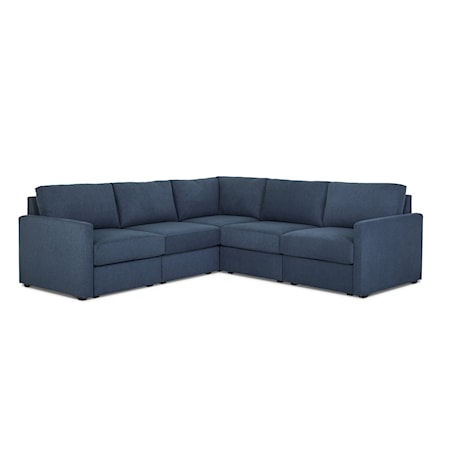 Narrow-Arm 5-Seat Sectional Sofa