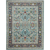 8'11" x 11'10" Teal/Multicolor Rectangle Rug