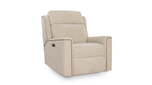 Transitional Motorized Glider Recliner with Headrest