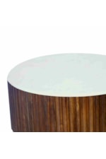 LR Home Side Tables Contemporary Round Marble End Table