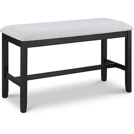 Delfin Farmhouse Counter Height Upholstered Bench