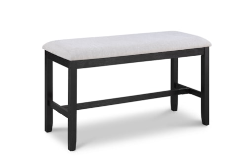 Delfin Farmhouse Counter Height Upholstered Bench