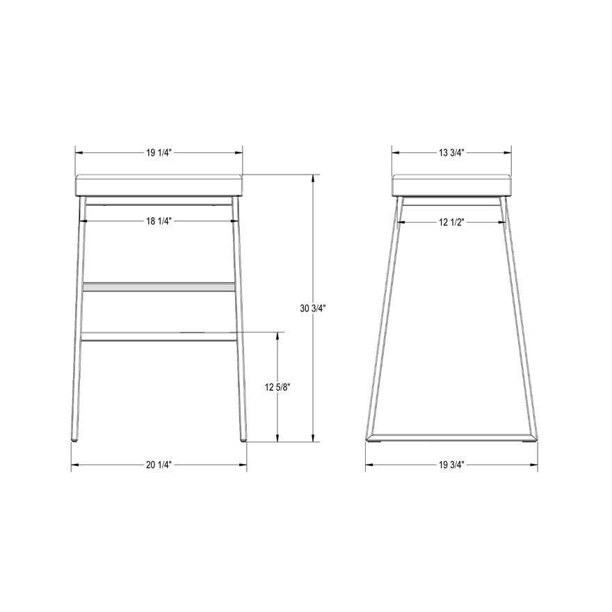 Upholstered Bar Height Dining Stool