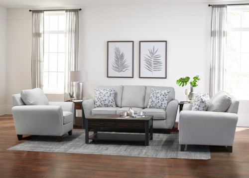 Transitional 3-Piece Living Room Set