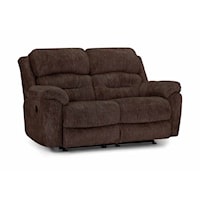 Casual Manual Rocking Reclining Loveseat