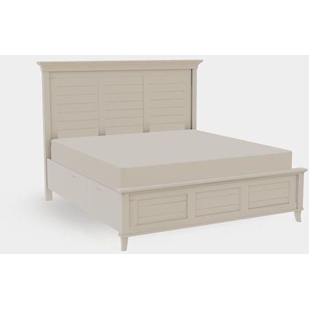 King Panel Bed with Left Drawerside