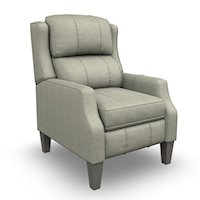 Transitional Three Way Recliner with High Legs