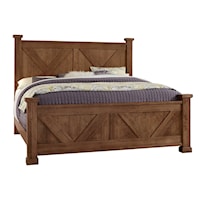 Rustic Farmhouse King Barndoor Panel Bed