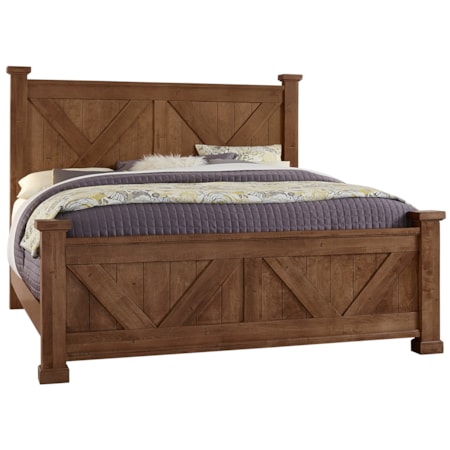 King "X" Panel Bed