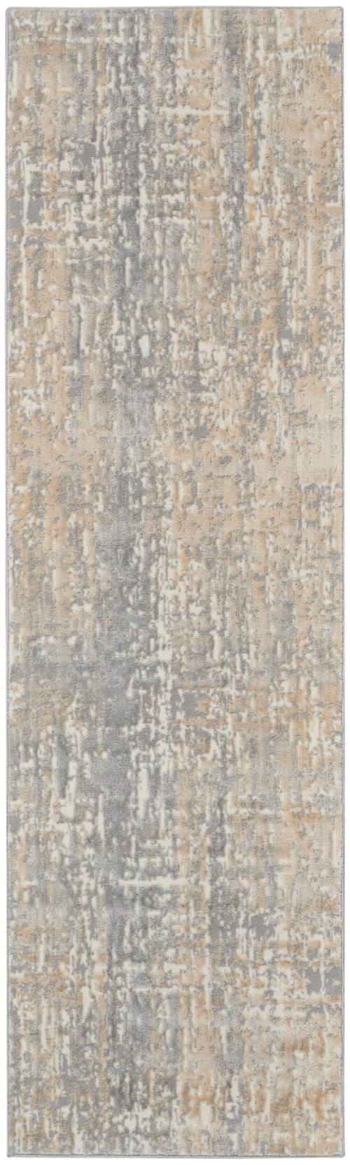 2'3" x 7'3 Grey/Beige Runner Rug