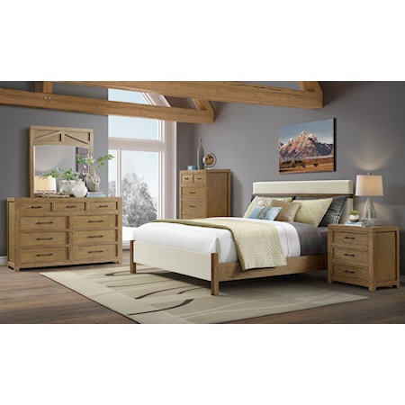 5-Piece Upholstered King Panel Bedroom Set