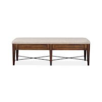 Storage Dining Bench with Upholstered Seat and 2 Drawers