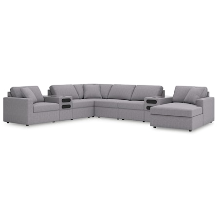 8-Piece Sectional w/ Audio System And Chaise