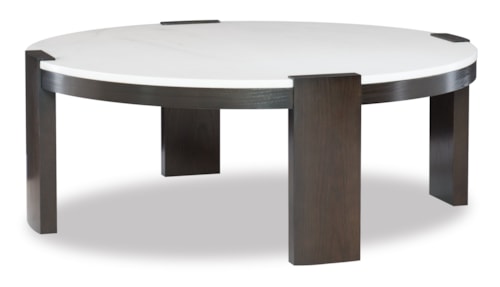 Contemporary Cocktail Table with Marble Top