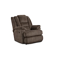 Traditional Power Recliner with Pillow Arms