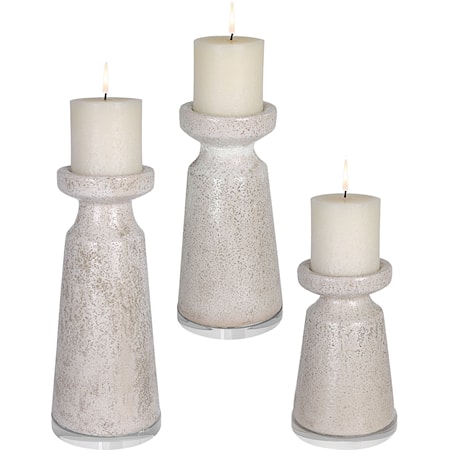 Kyan Ceramic Candleholders S/3