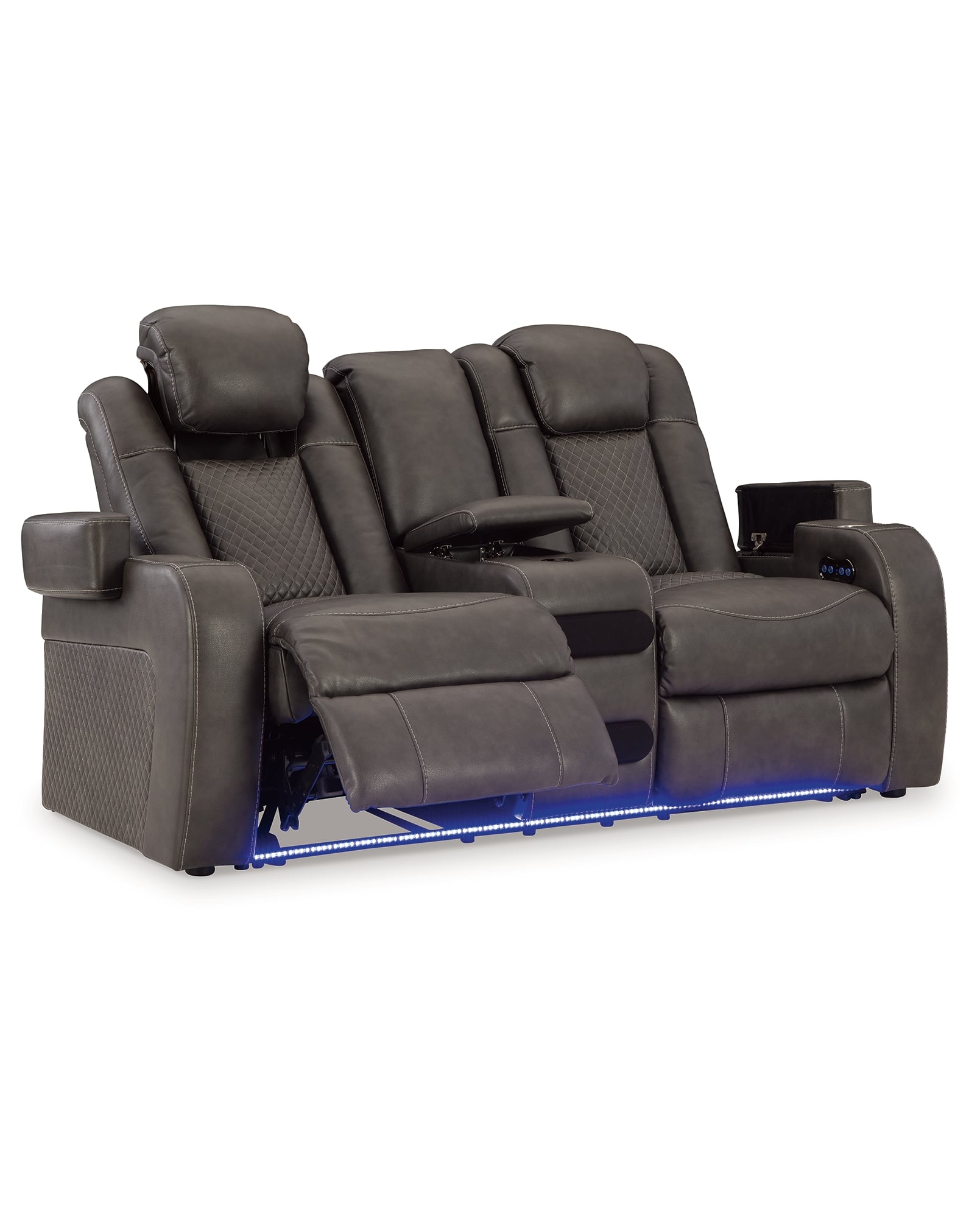 Signature Design by Ashley Fyne-Dyme Power Reclining Loveseat With Console