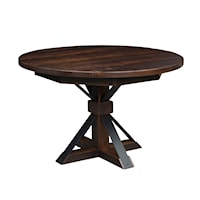 48''x48'' Amish Made Round Solid Top Dining Table