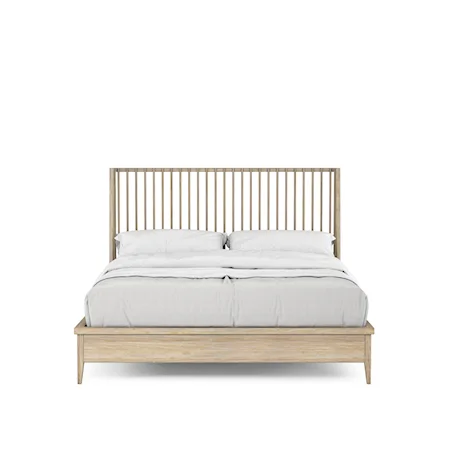 Contemporary Queen Spindle Platform Bed