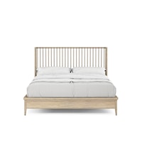 Contemporary Queen Spindle Platform Bed