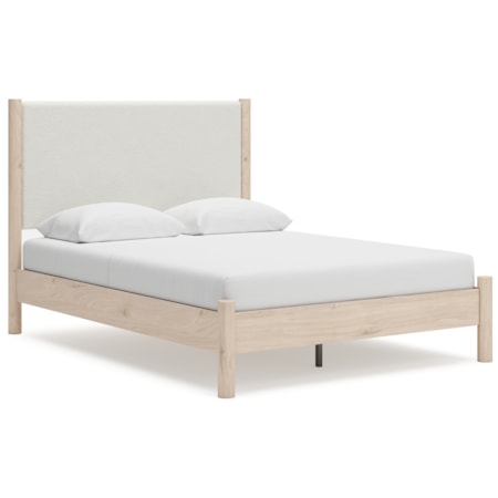 Queen Upholstered Panel Bed