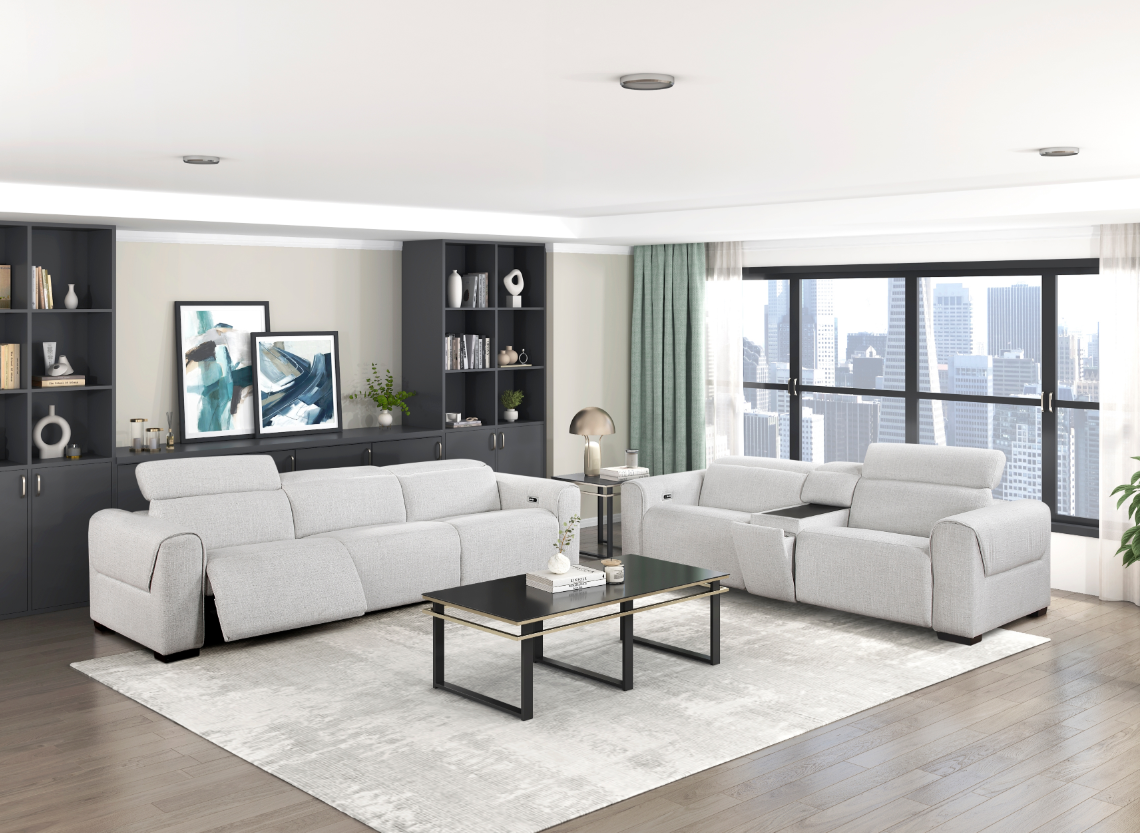 Homelegance McPherson Dual Power Reclining Sofa