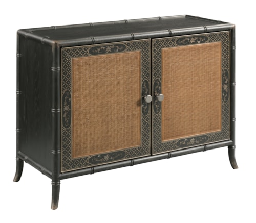 Transitional 2-Door Cabinet with Shelf
