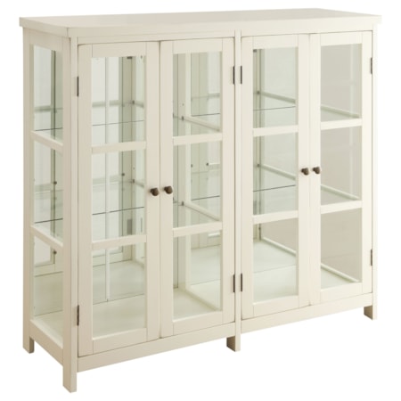 Wood Accent Storage Display Cabinet Off