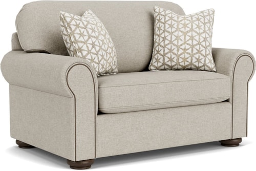 Traditional Twin Sleeper Sofa with Nailhead Trim