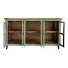 International Furniture Direct Lima Console Green Console Table with Storage